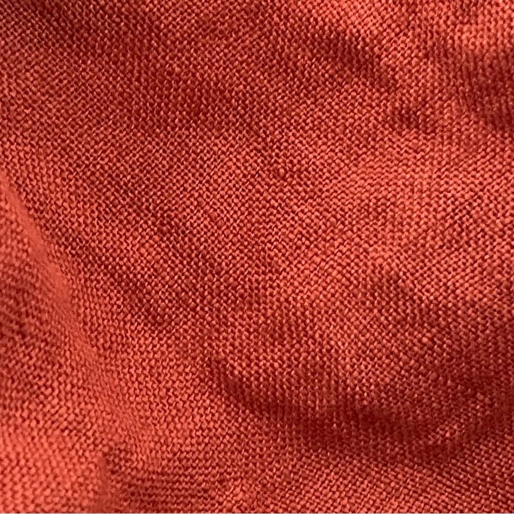 Italian Made Bellambra 100% Linen Blouse Top Puff Sleeve Rust Terracotta Large - Picture 14 of 14